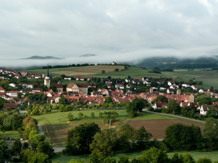 Blick vom Hotel auf Fladungen