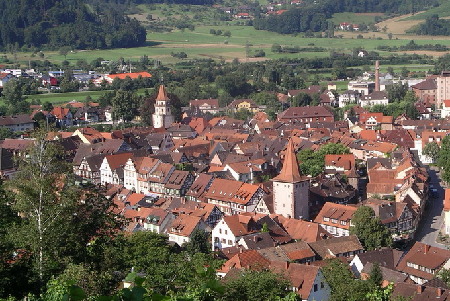 Blick auf die Altstadt von Gengenbach